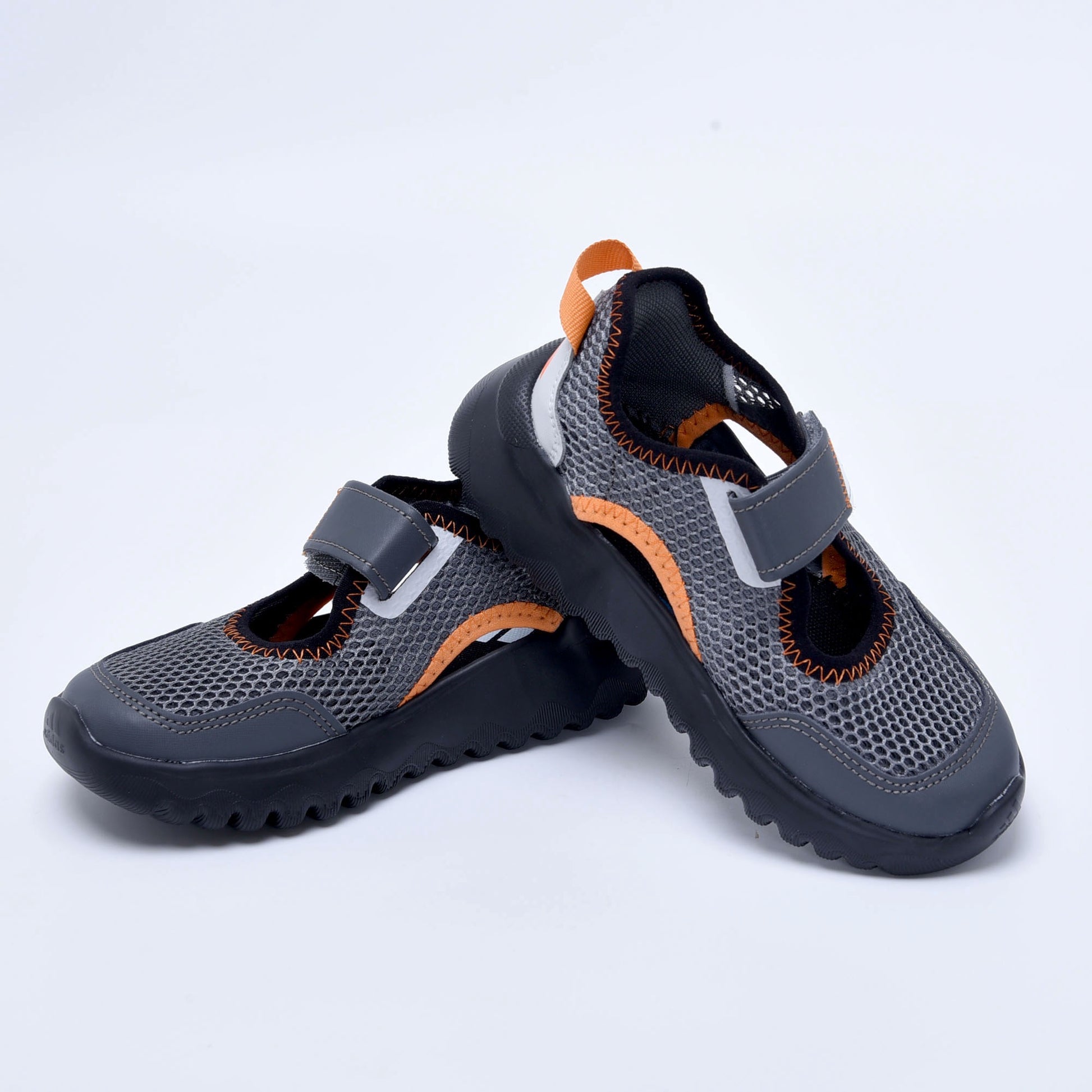 Adidas mesh single buckle sandals "black"