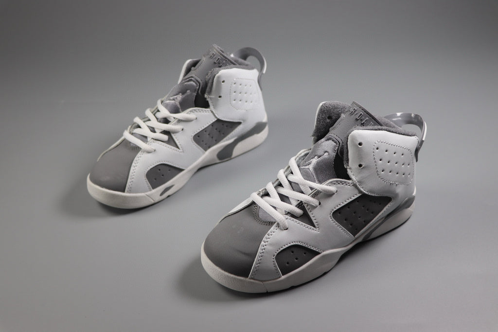 Joe 6 children's basketball shoes " white, & gray"