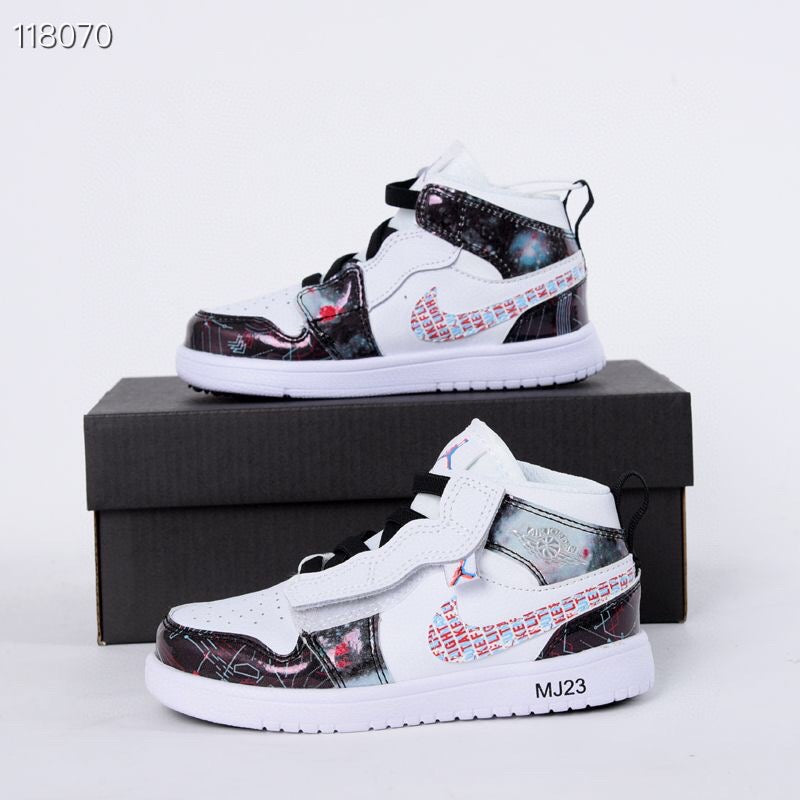 Jordan high top elastic band" white, black"