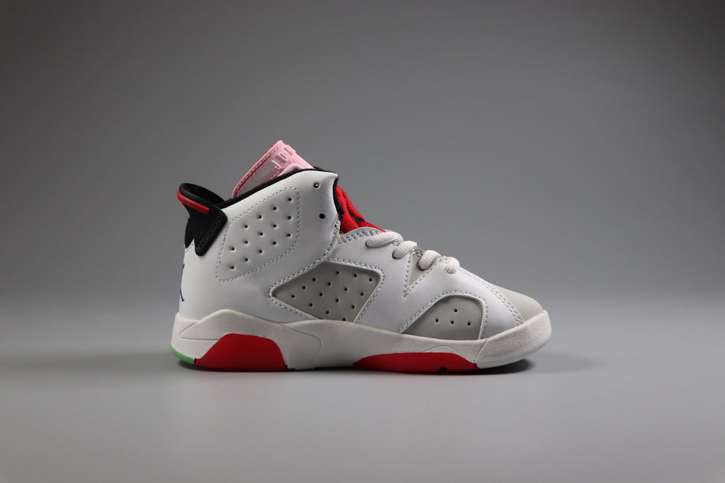 Joe 6 children's basketball shoes " white ,& red"