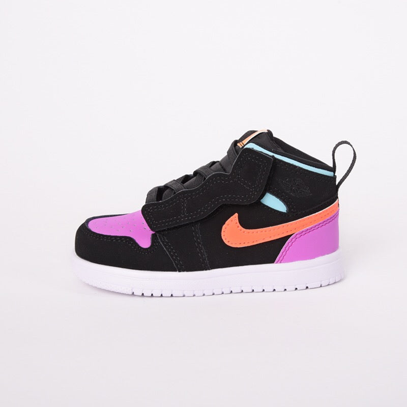 Jordan high top elastic band" black, purple, blue"