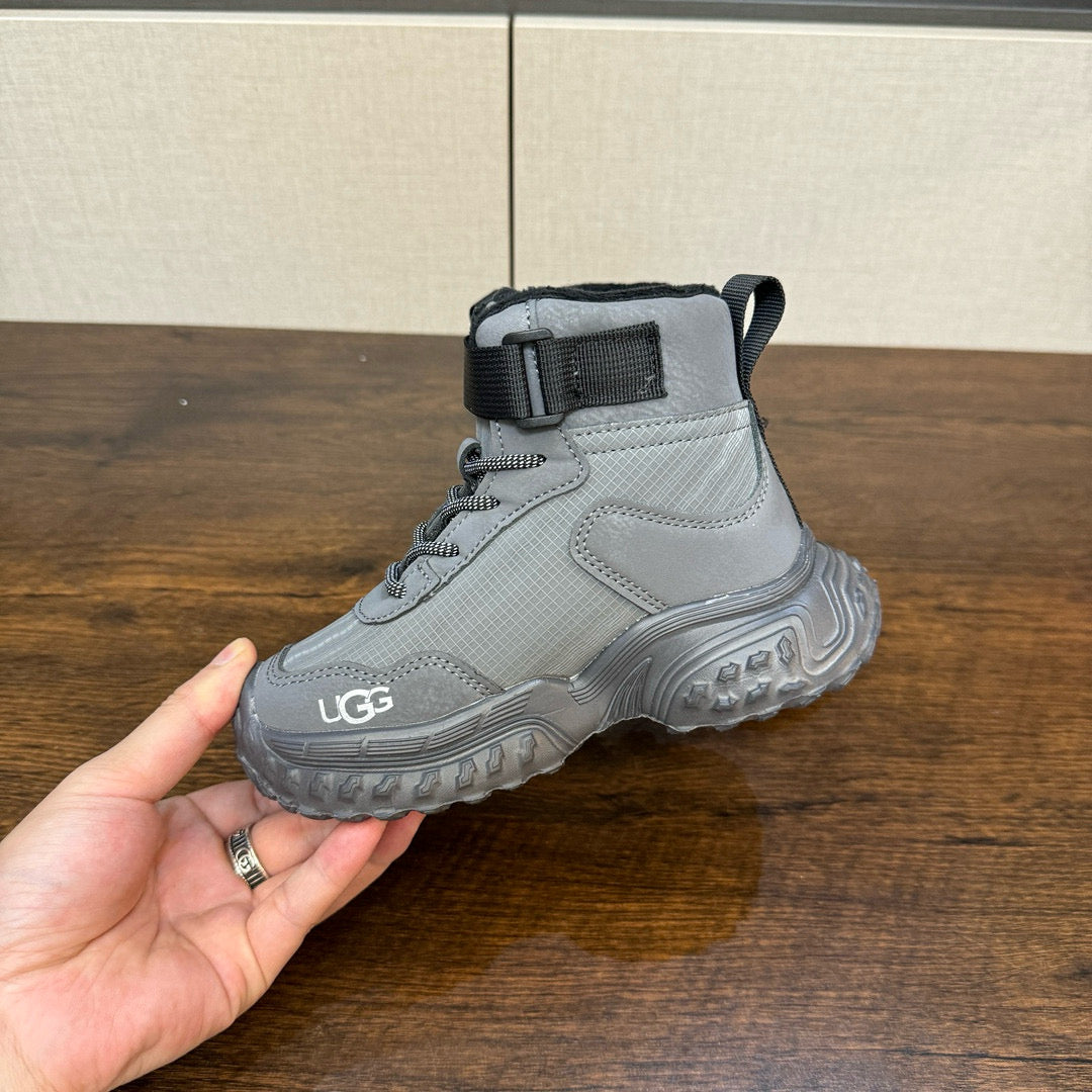 U-GG children's fleece boots" Gray"