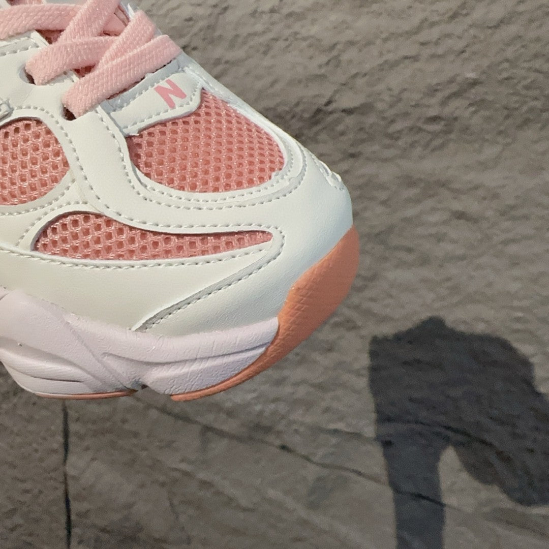 NB9060 rotating button children's shoes" cream, pink"