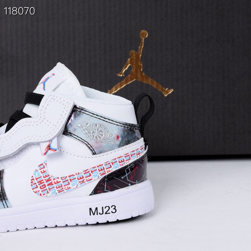 Jordan high top elastic band" white, black"