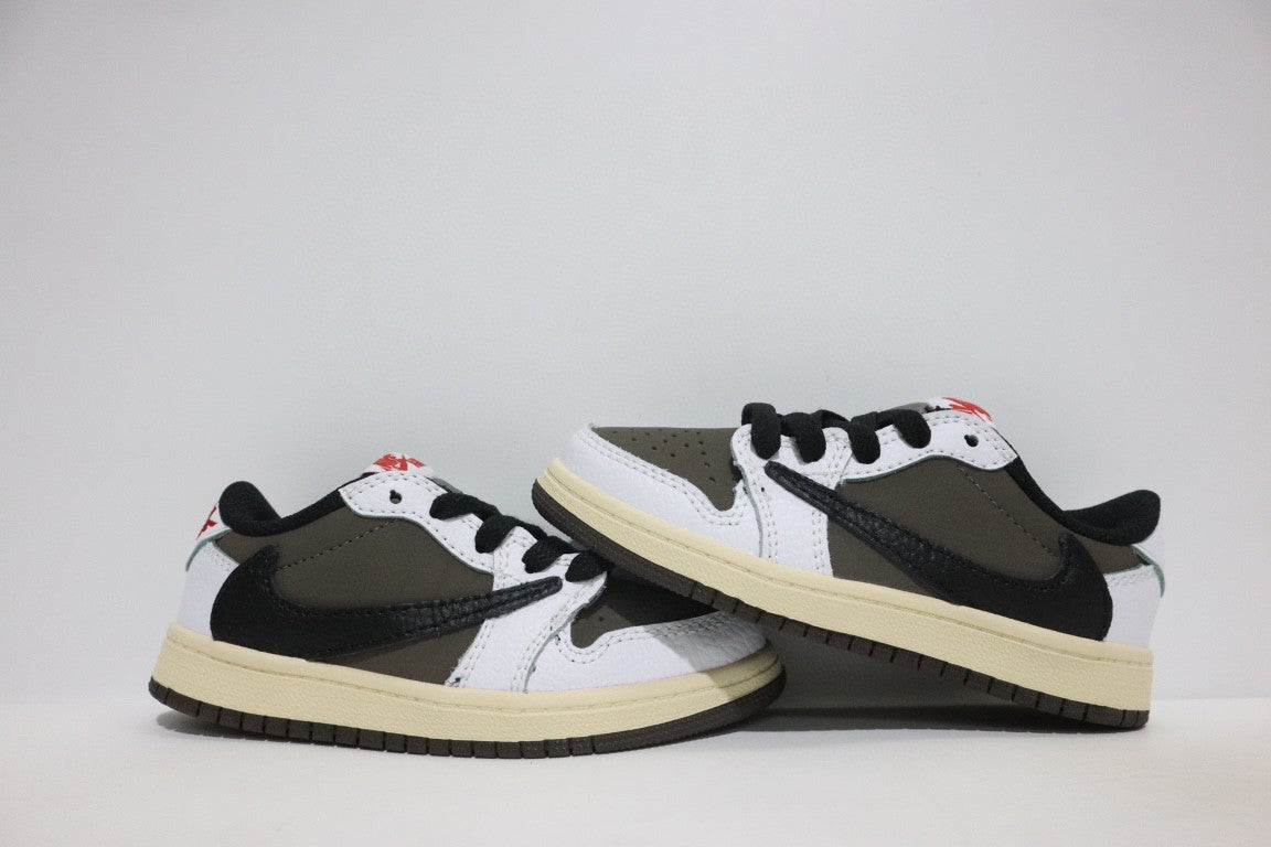 Jordan low-top hook series" white, black, dark olive green"