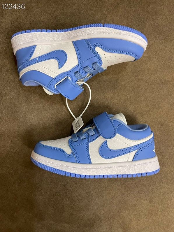 AIR JORDAN 1 low-top Velcro" white, blue"