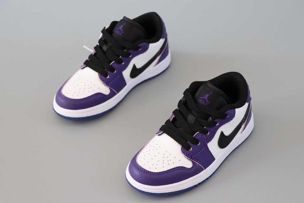 Joe 1 original low-top sneakers" White, black, purple"