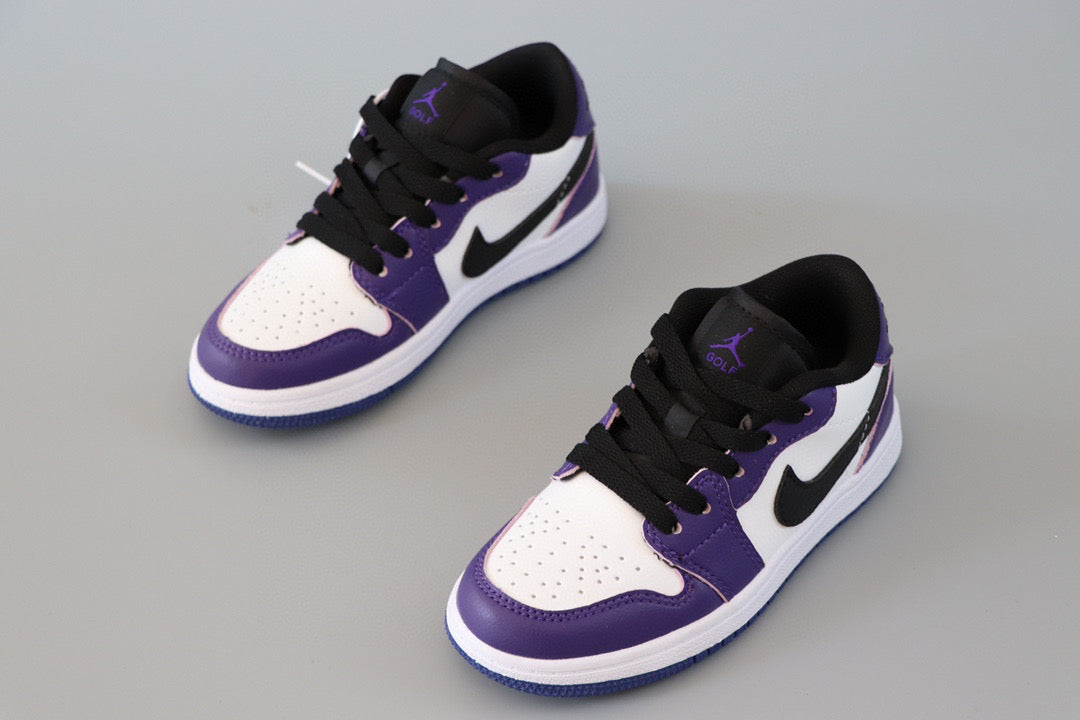 Joe 1 original low-top sneakers" White, black, purple"