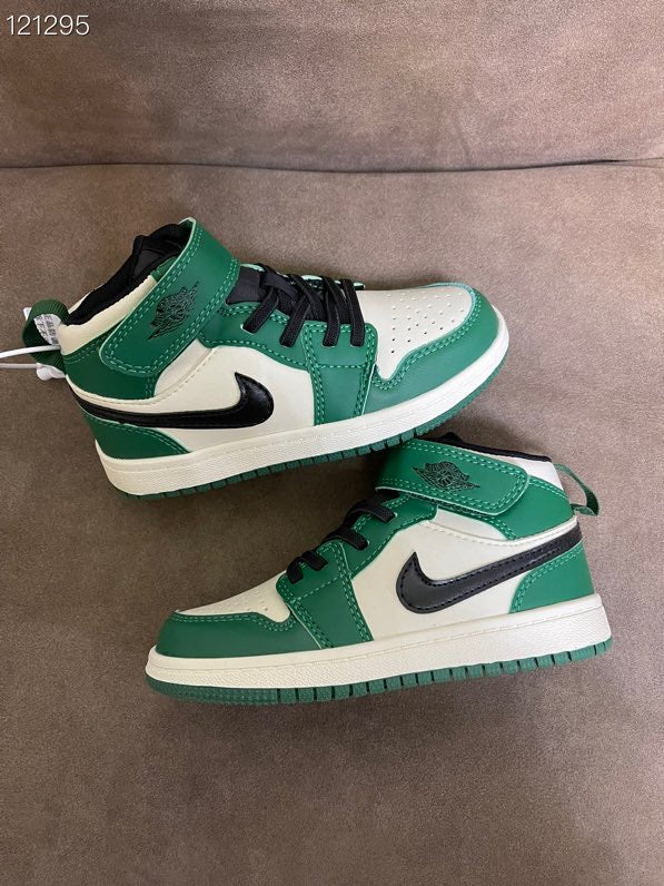 Joe's high-top Velcro children's shoes" white, and green"