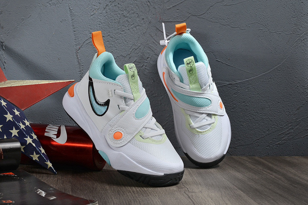 Nike's new UFO slip-on shoes for children" white, Blue"