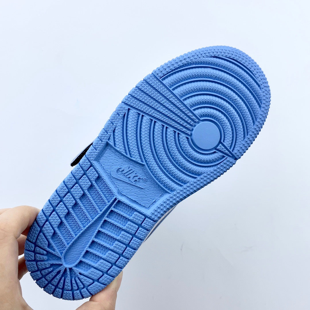 AJ Joe One-Wing Velcro Children's Shoes" white, grey"