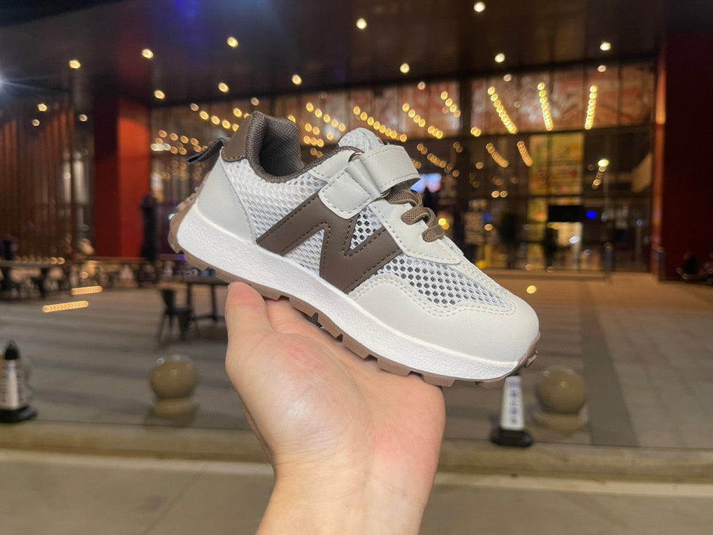 NB single buckle breathable"off white and brown"