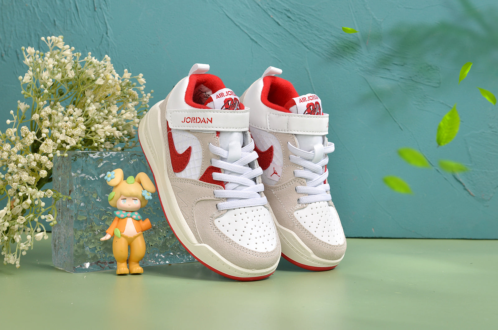 Nike Jordan 90 children's casual shoes" gray, white, red"