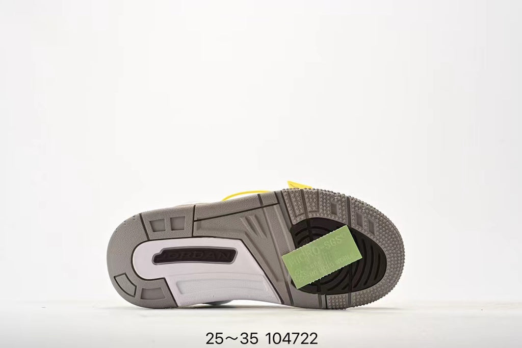 Joe 3" white, gray, yellow"