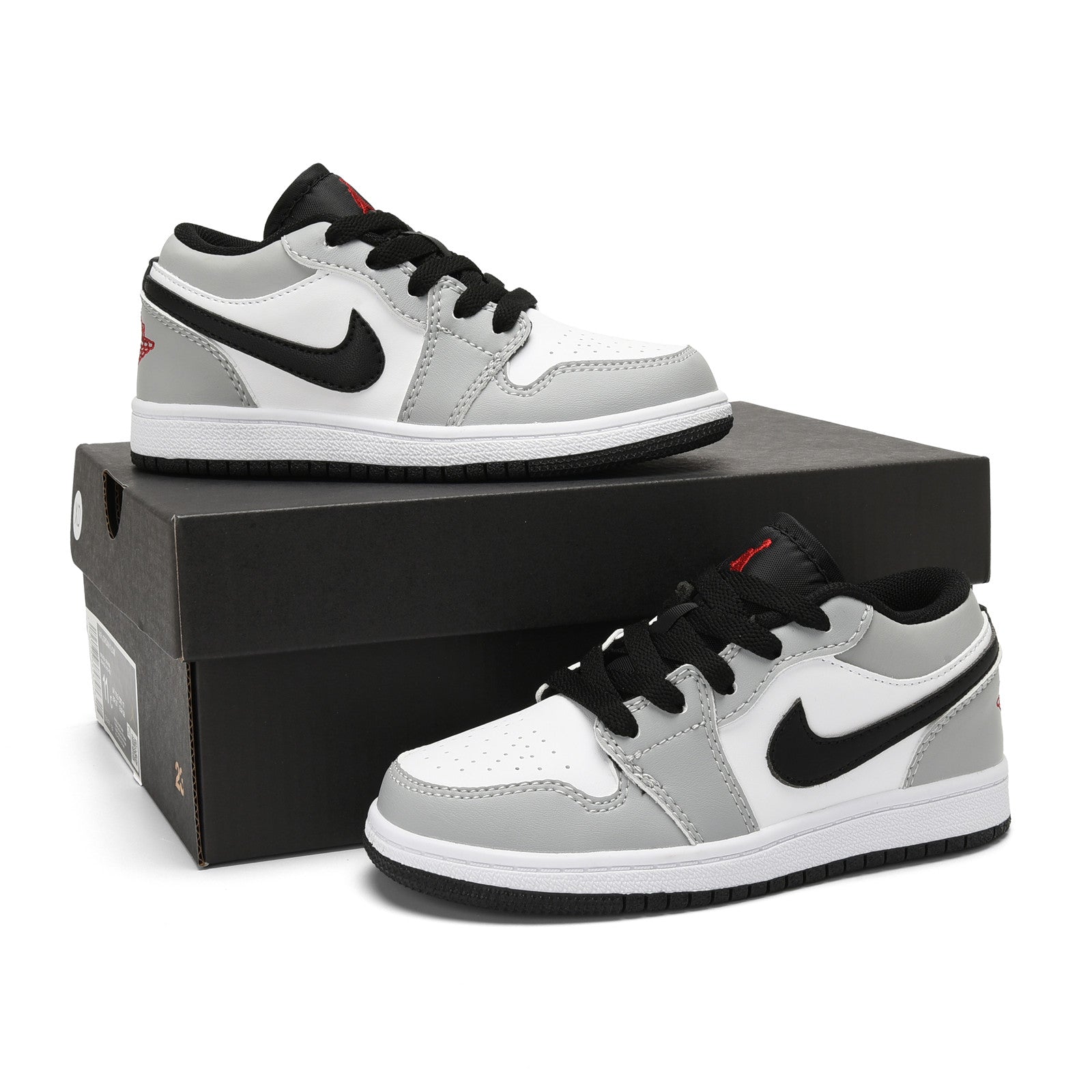Qiaoyi low-top shoelaces" white, gray"