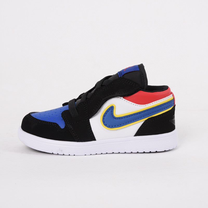Jordan low top elastic band" white, black, blue"