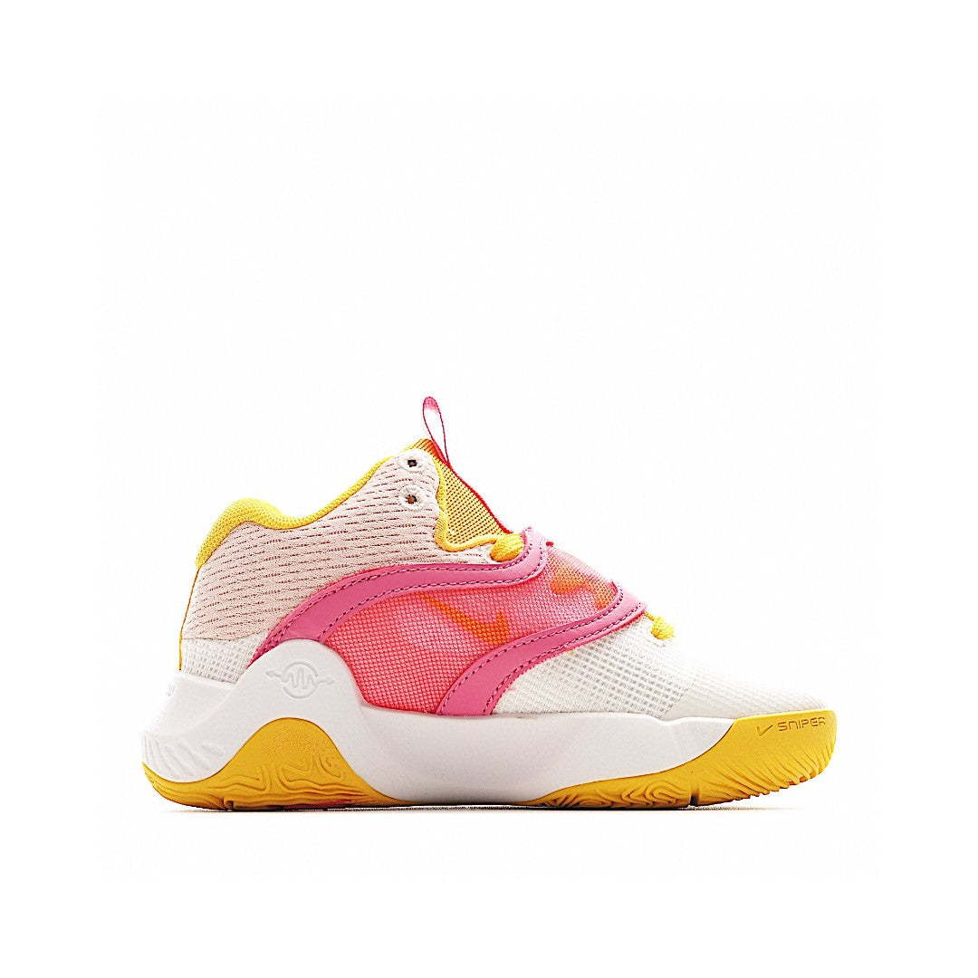 KD 5 basketball shoes" white, yellow, pink"