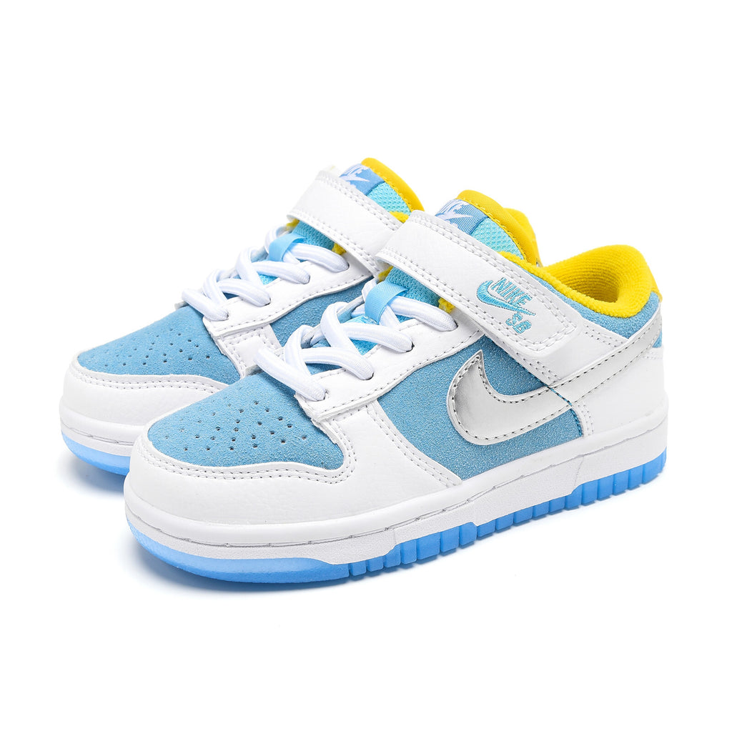 SB Velcro children's shoes" white, blue"