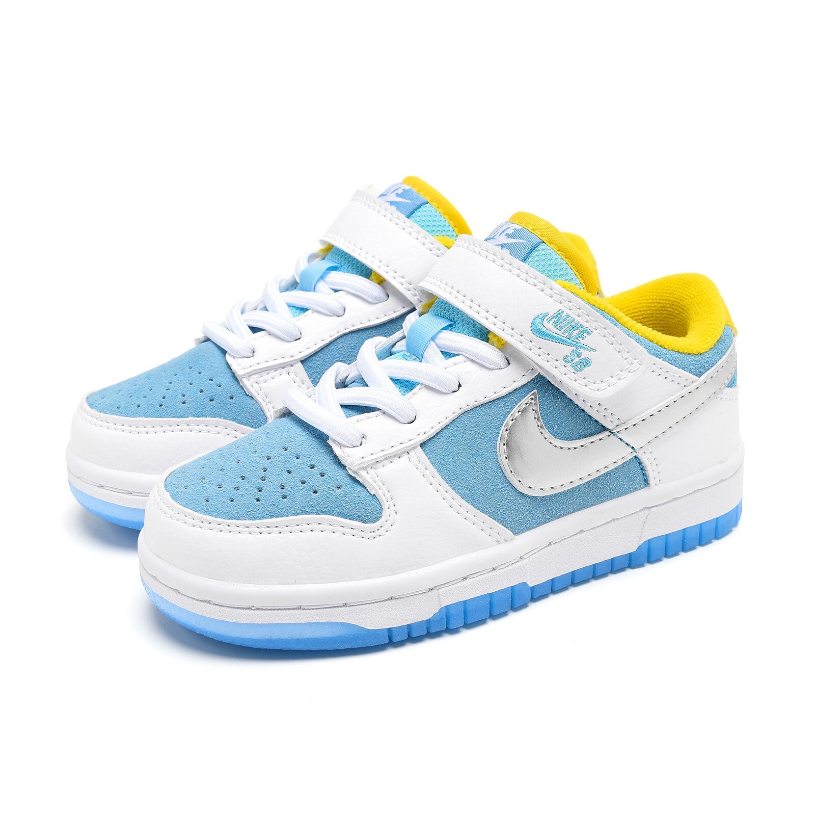 SB Velcro children's shoes" white, blue"