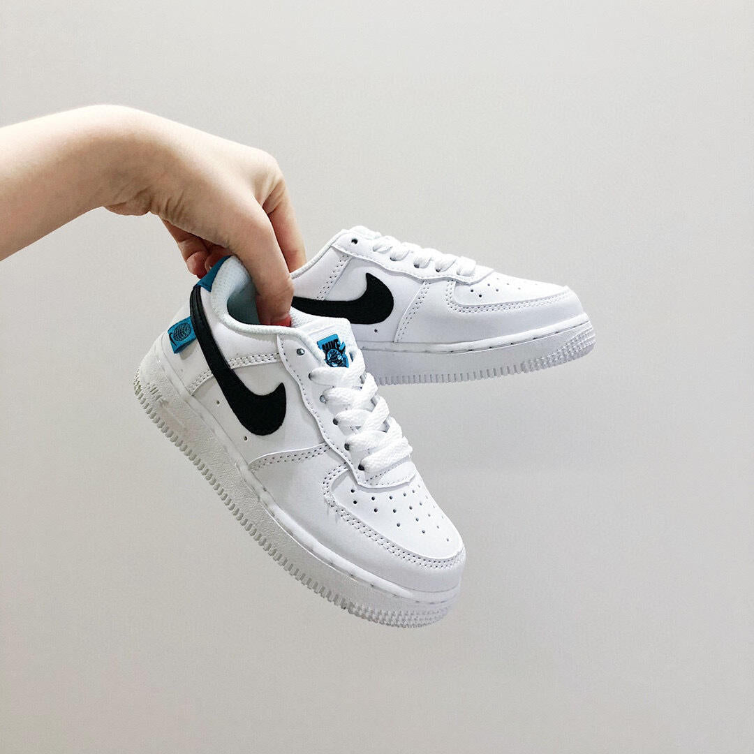 Air Force low-top lace-up sneakers" white"