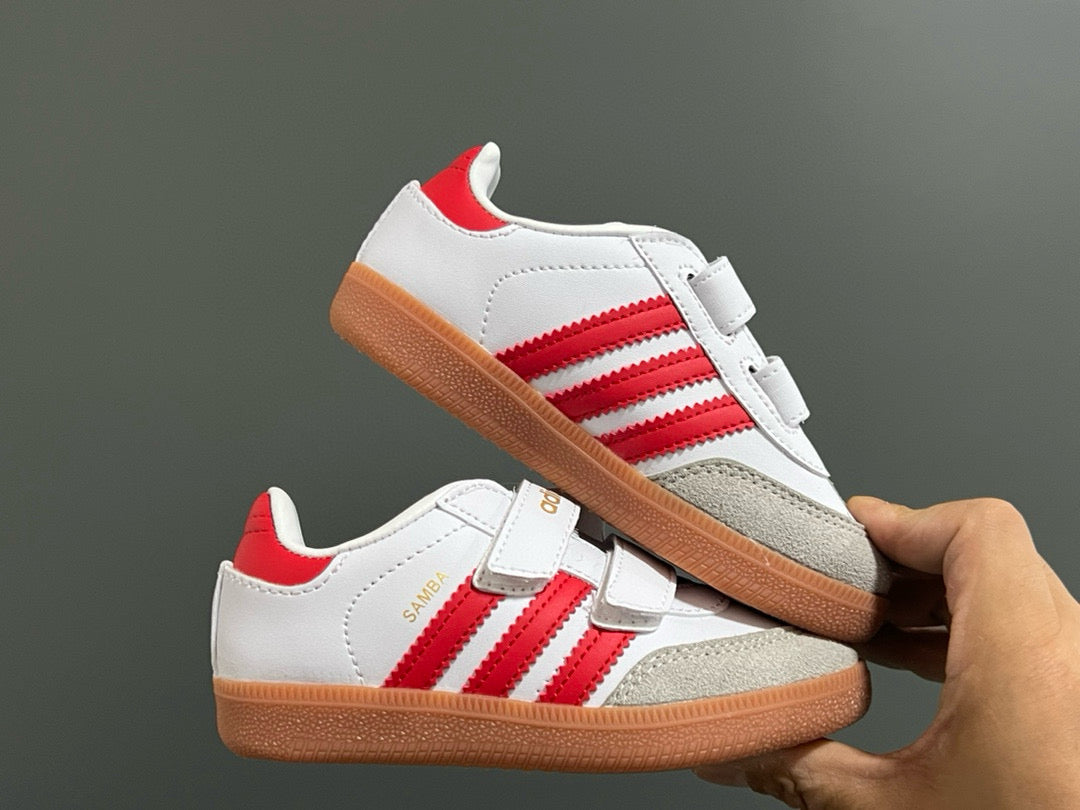 Adidas Samba Velcro Sneakers" white, red"