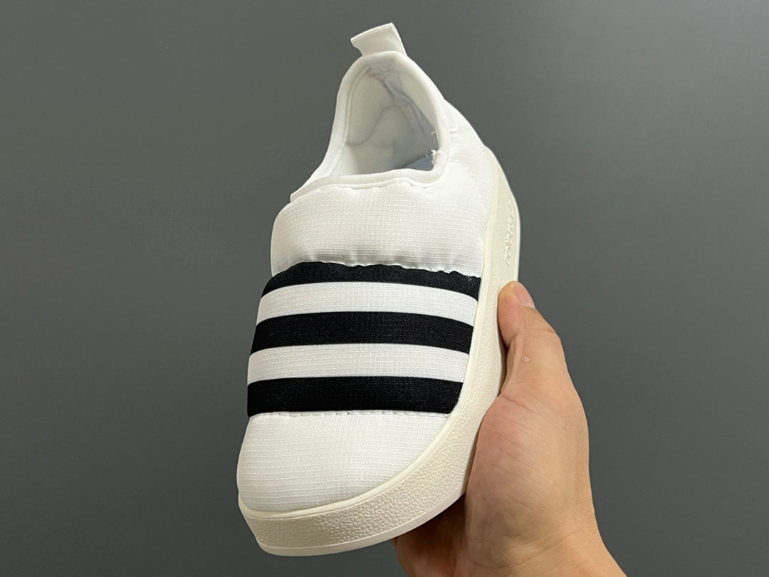 Adidas Bread Children's Slip-On Cotton Shoes" white"
