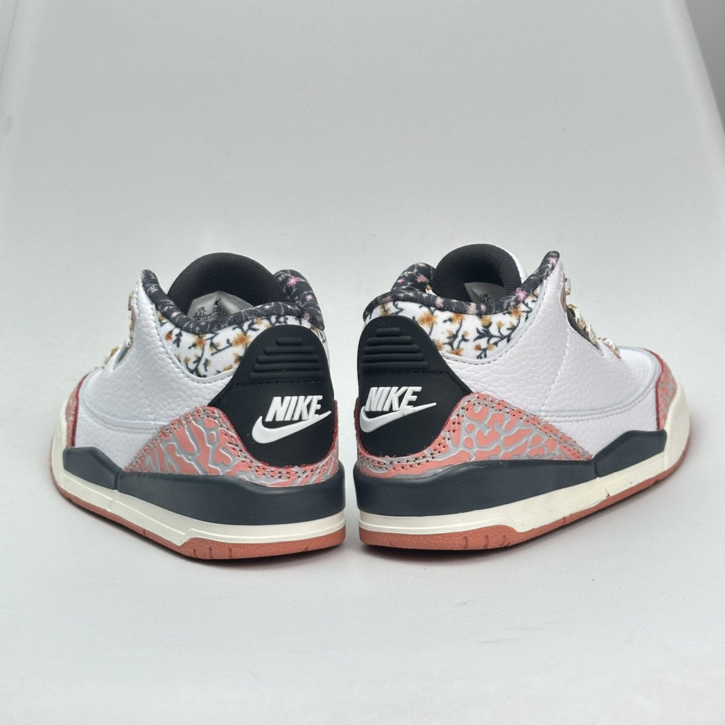 Jordan 3 children's shoes" white, gray, pink"