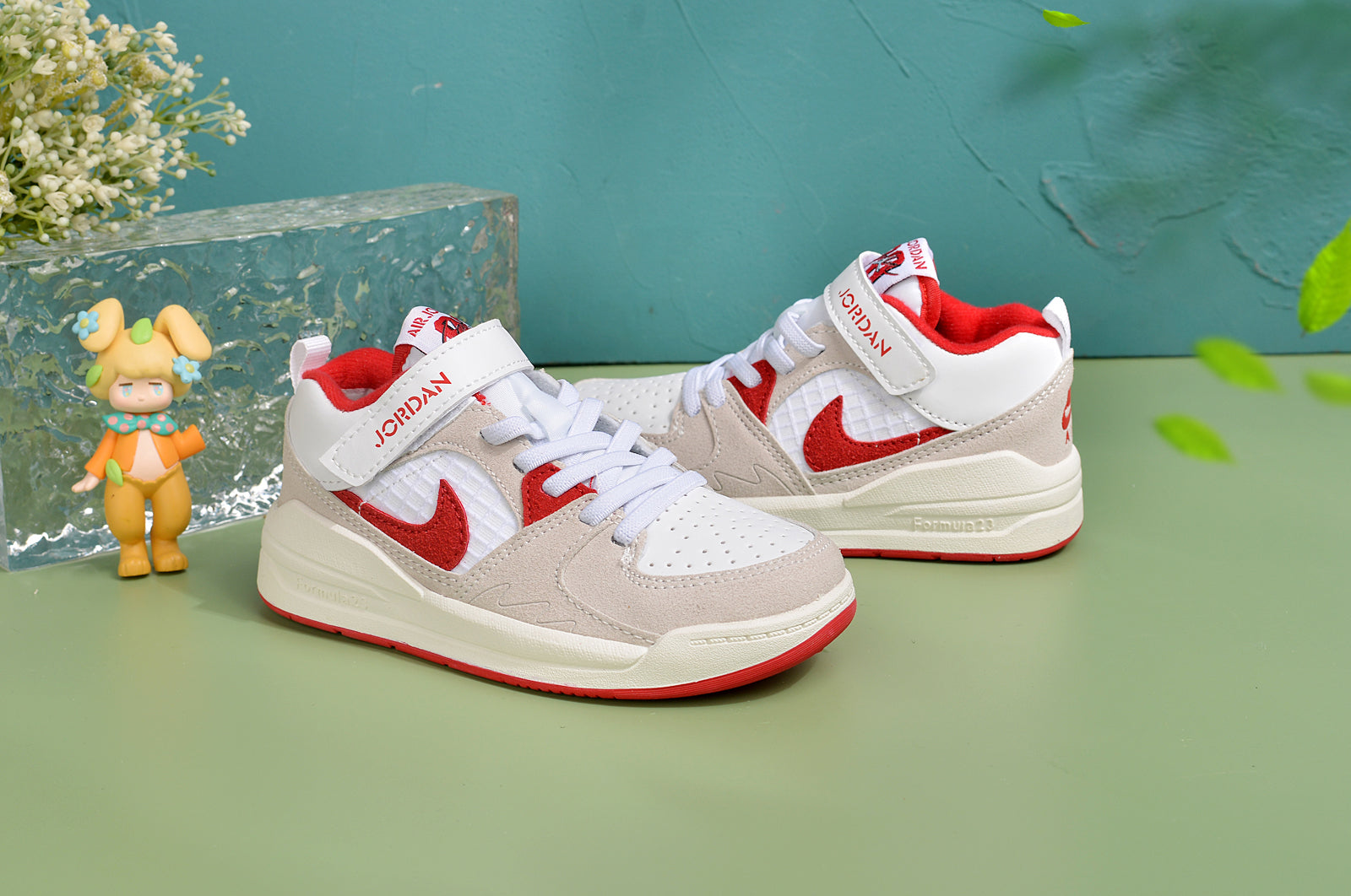 Nike Jordan 90 children's casual shoes" gray, white, red"