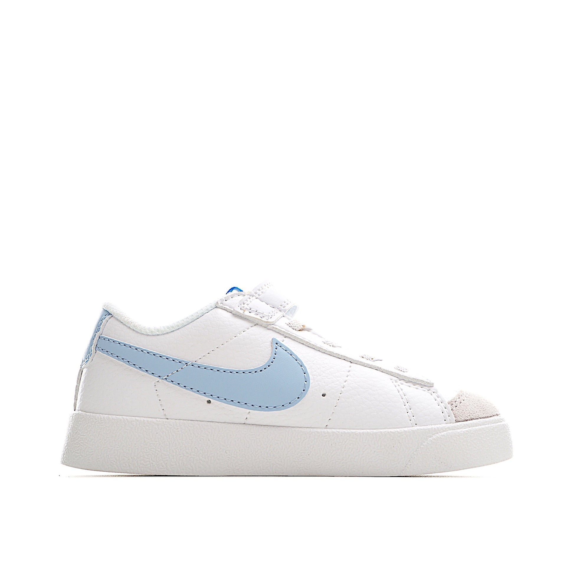 Trail Blazers Velcro Low-Top Kids Sneakers" white, sky blue"