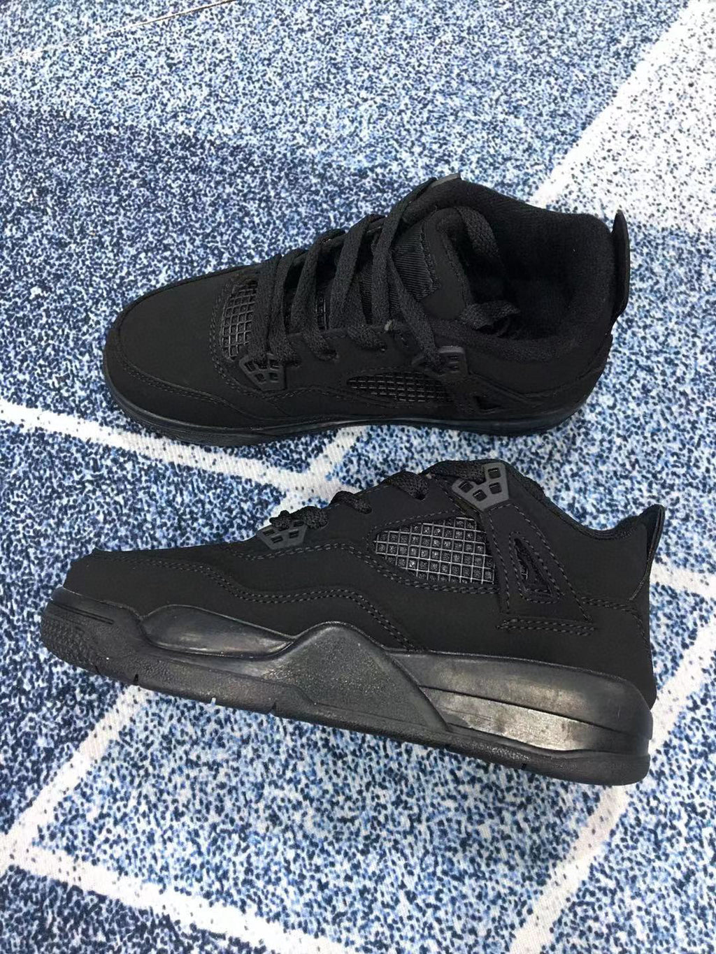 Jordan 4 children's sports shoes" black"