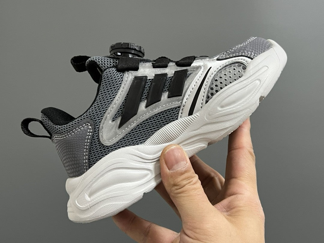 Trefoil rotating button children's shoes " black, gray"