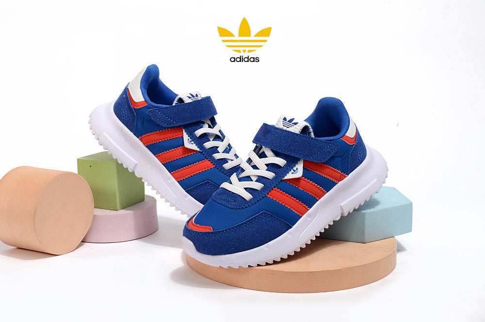 Adidas clover lightweight soft sole" blue, red"