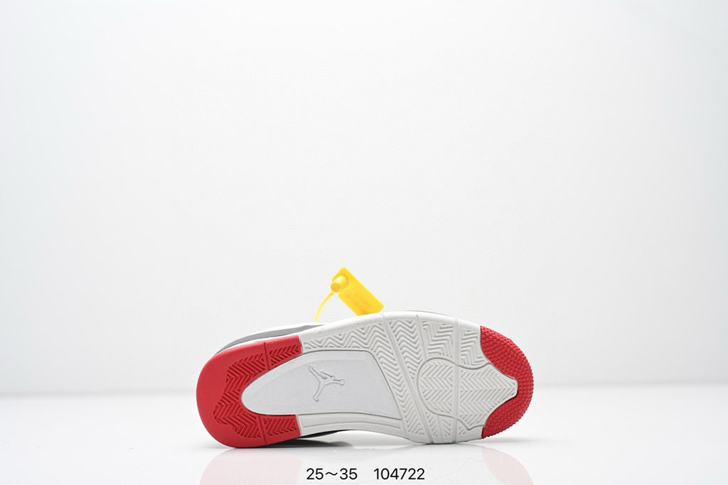 Jordan 4 low-top air cushion basketball shoes" white, red"