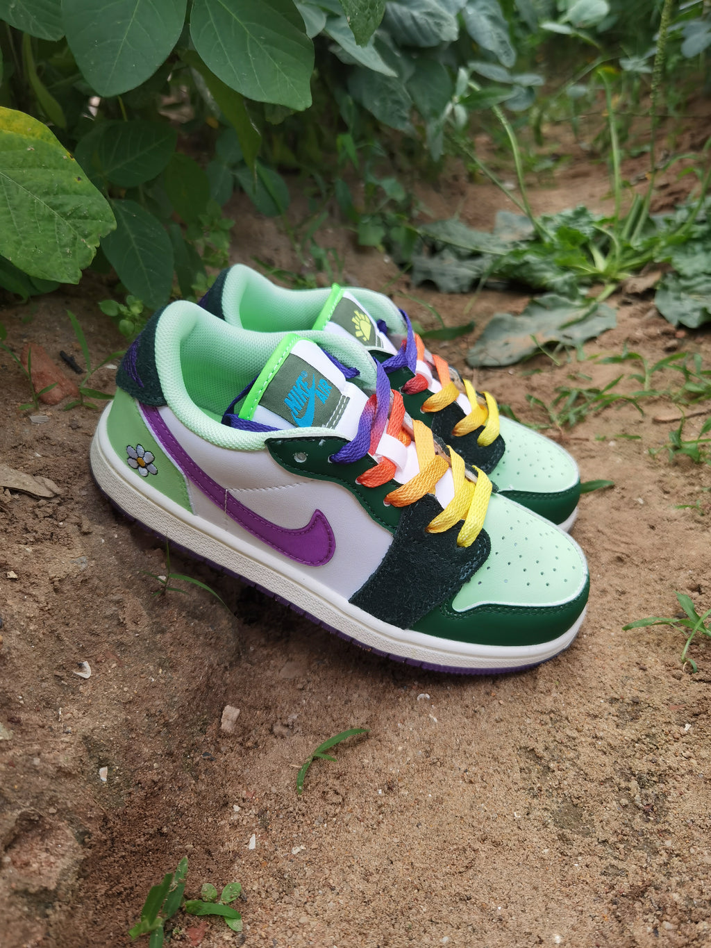 Joe 1 Low Top" white, green, purple"