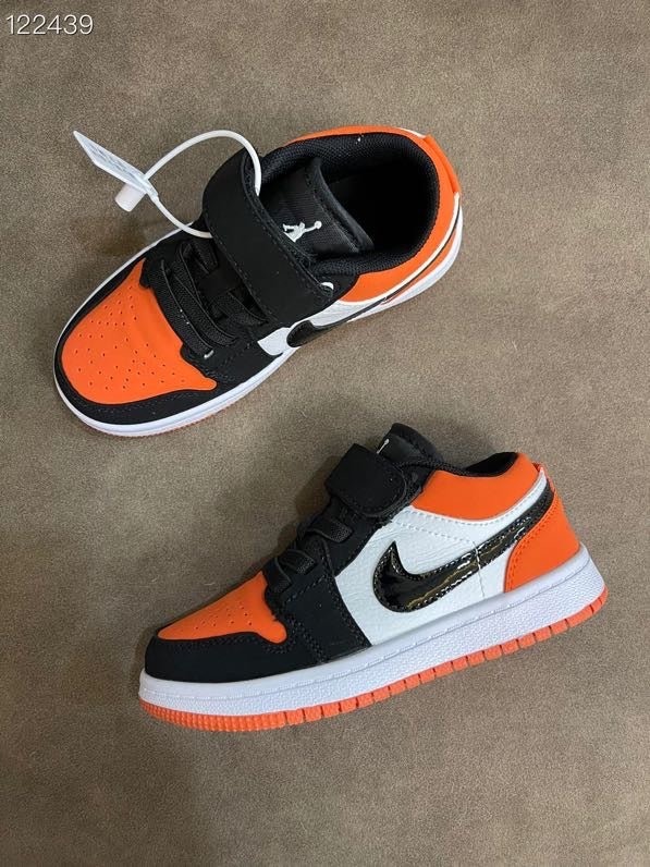 AIR JORDAN 1 low-top Velcro" white, black, orange"