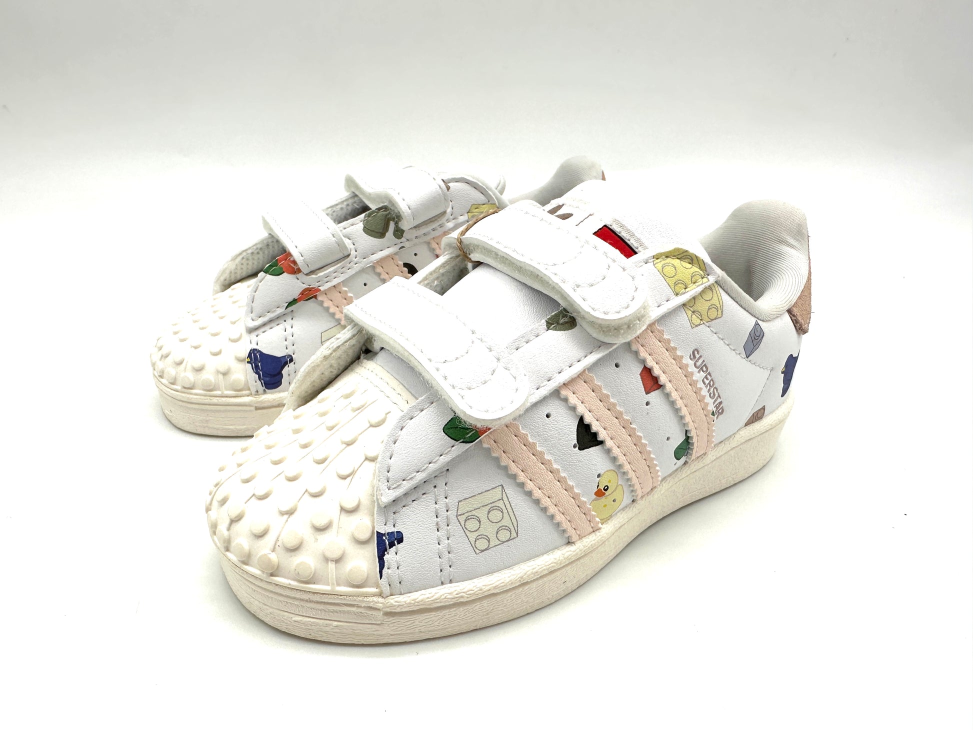 Adidas classic shell toe children's shoes" white, light rose"