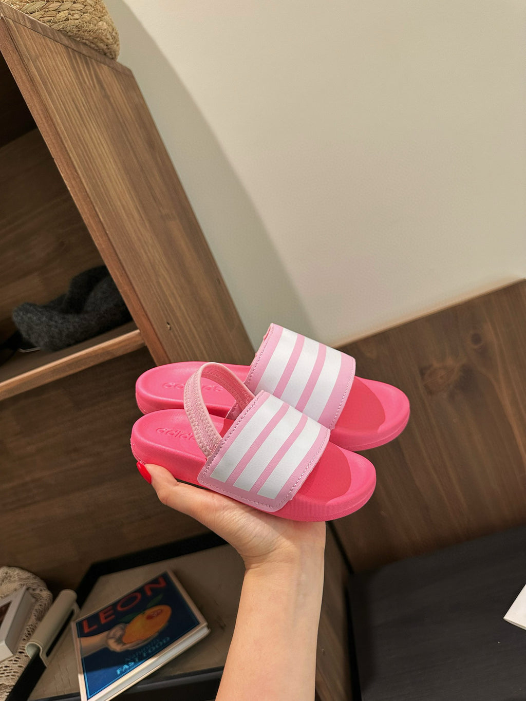 Adidas parent-child sandals" pink"
