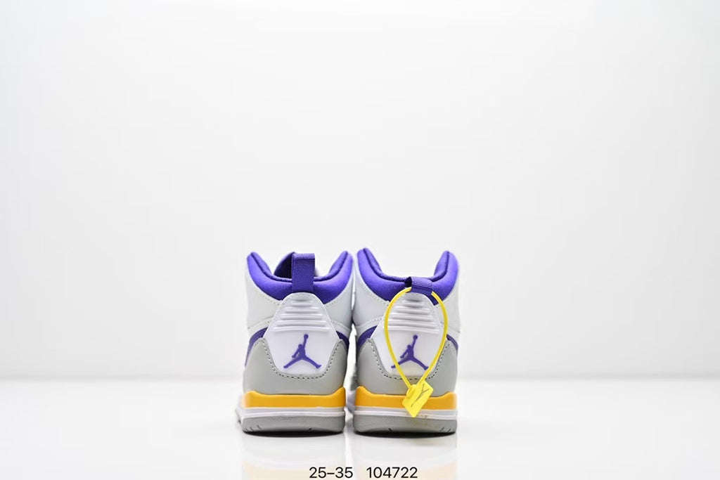 Jordan 312 high top children's shoes full second layer leather" white, blue"