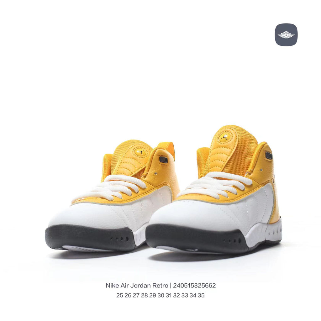 Jordan Retro-combat basketball shoes " White, Yellow"