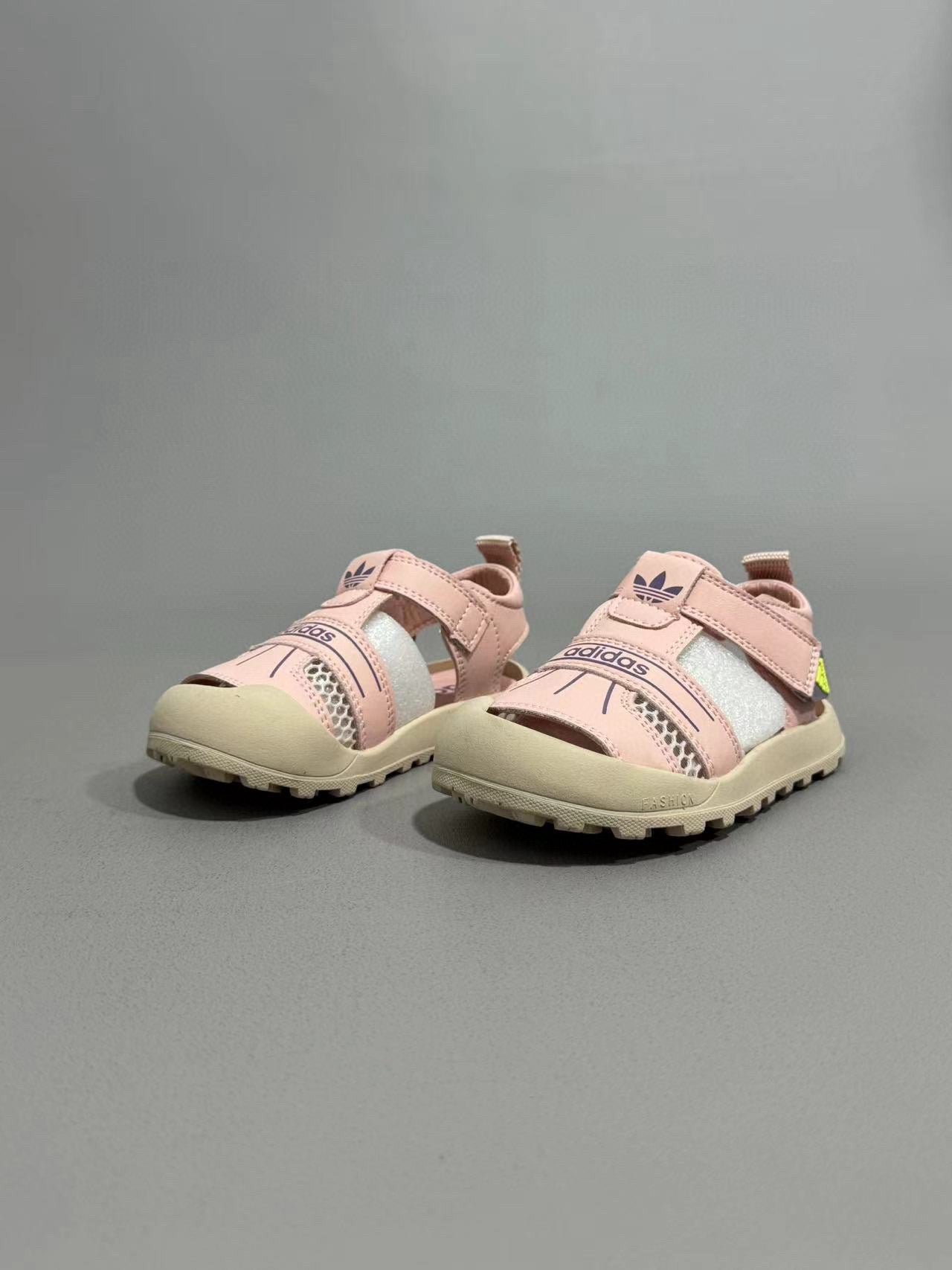 Adidas hollow Velcro sandals" pink"