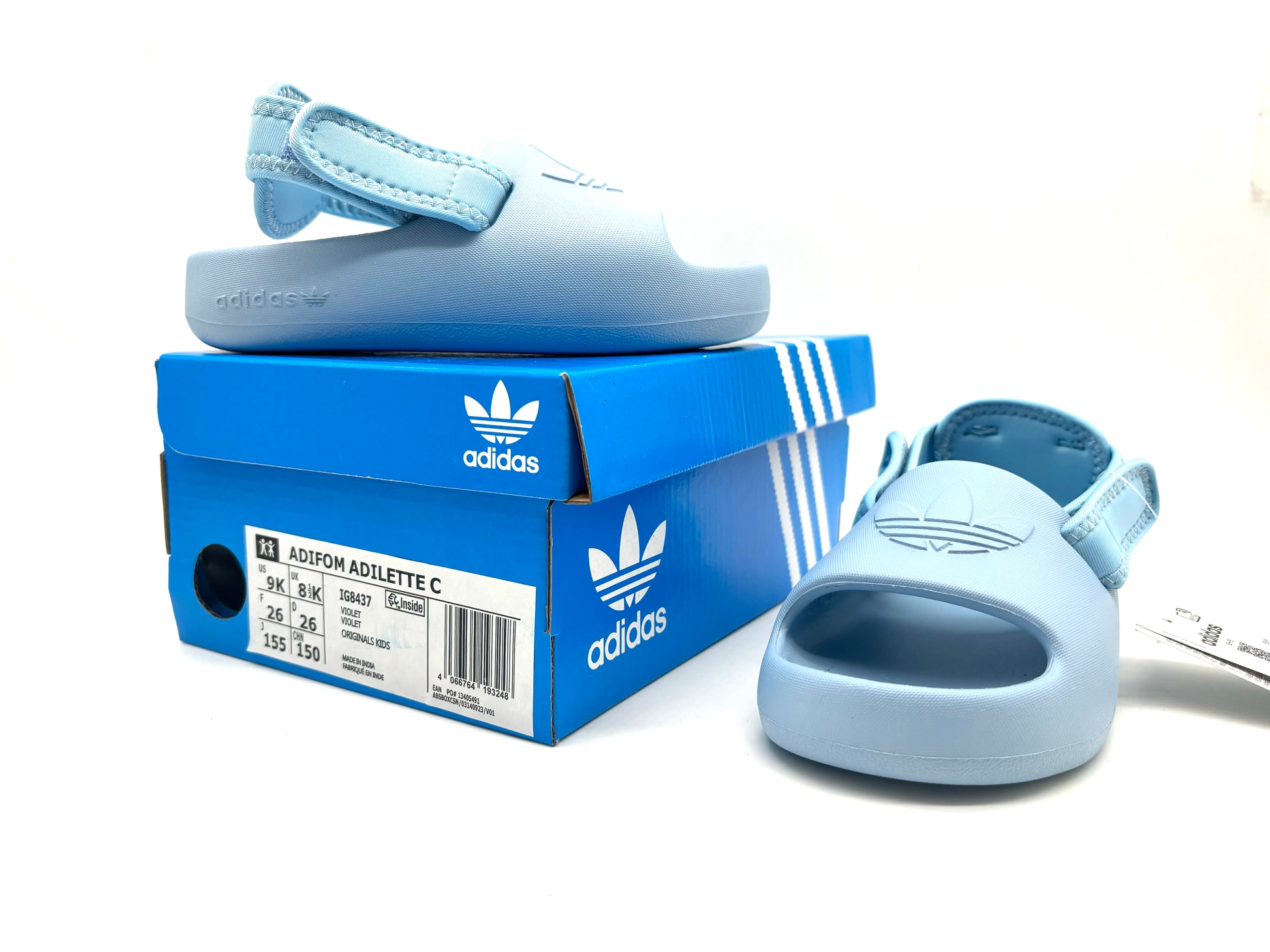 Adidas clover two-way open-toe outdoor " light blue"