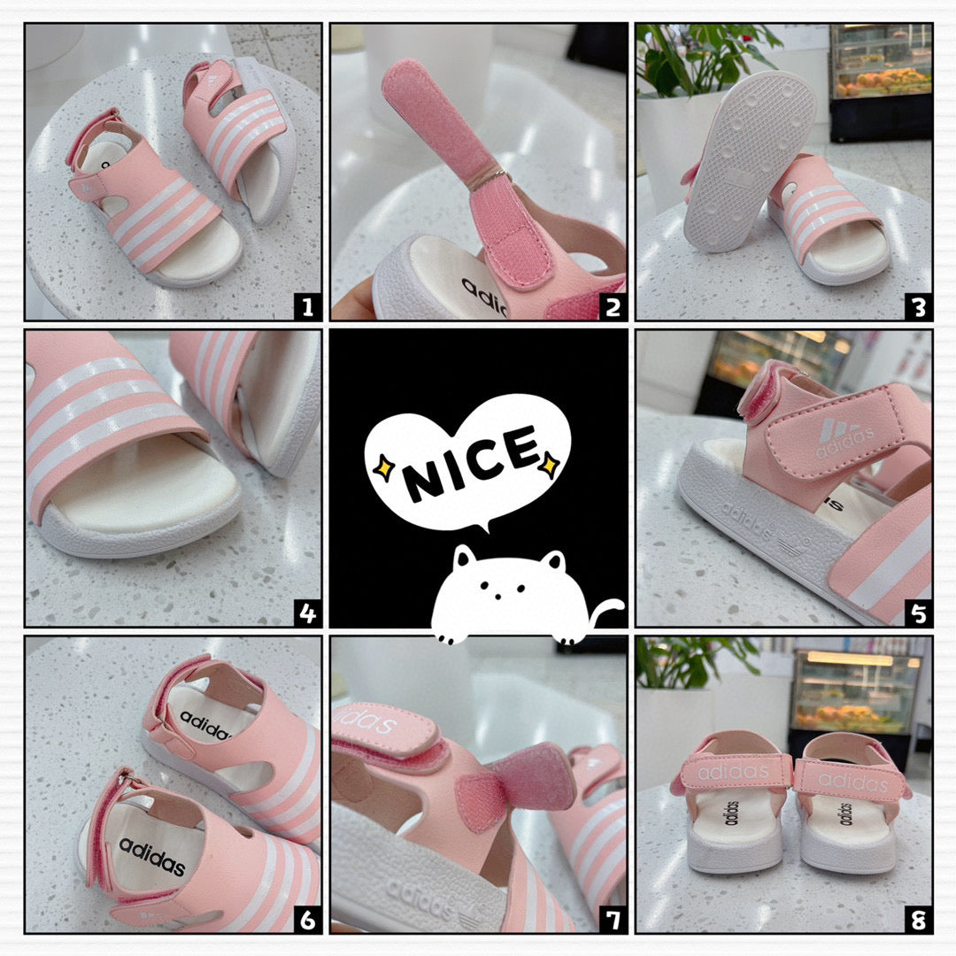 Adidas clover new sandals" pink"