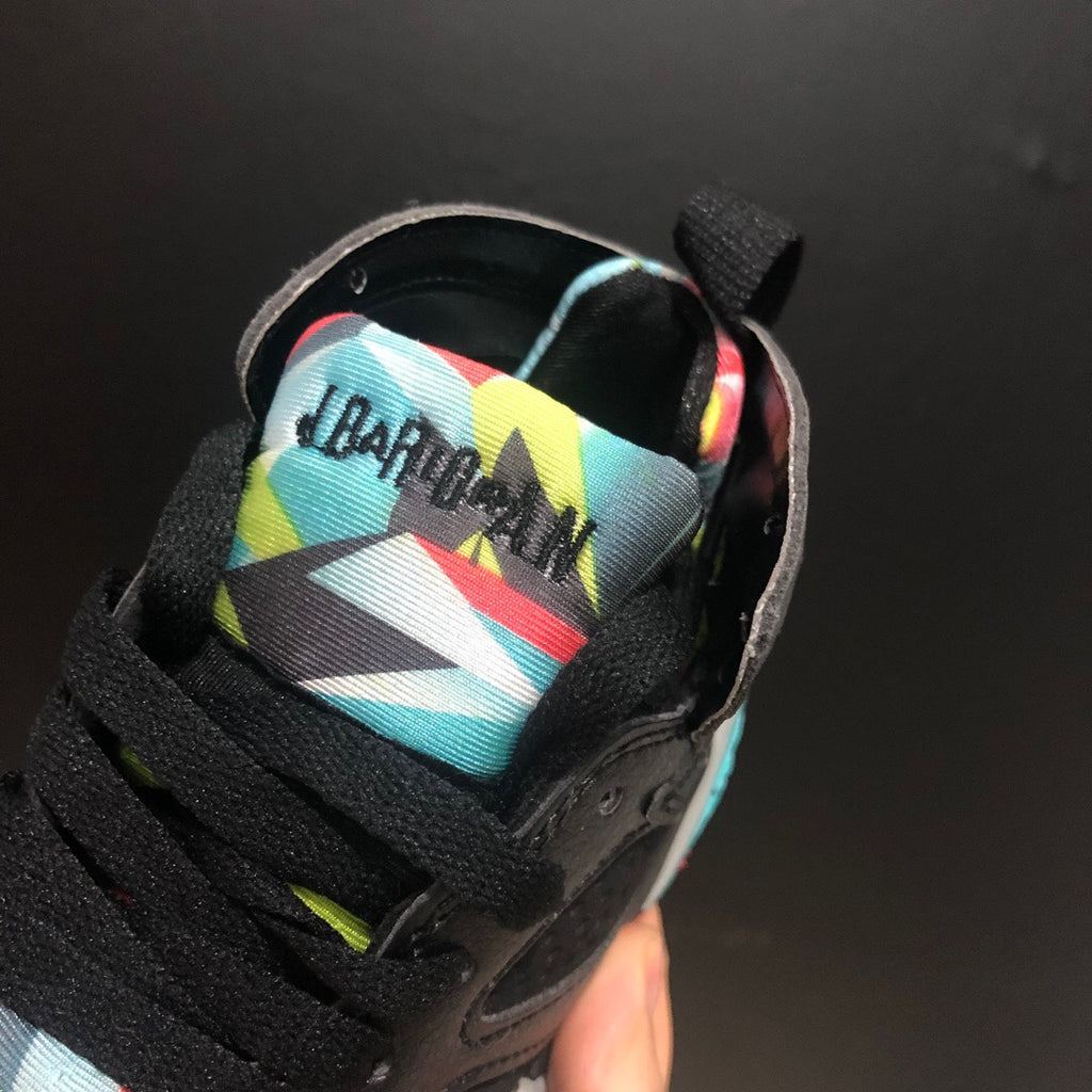 Jordan 7" black, orange, blue"