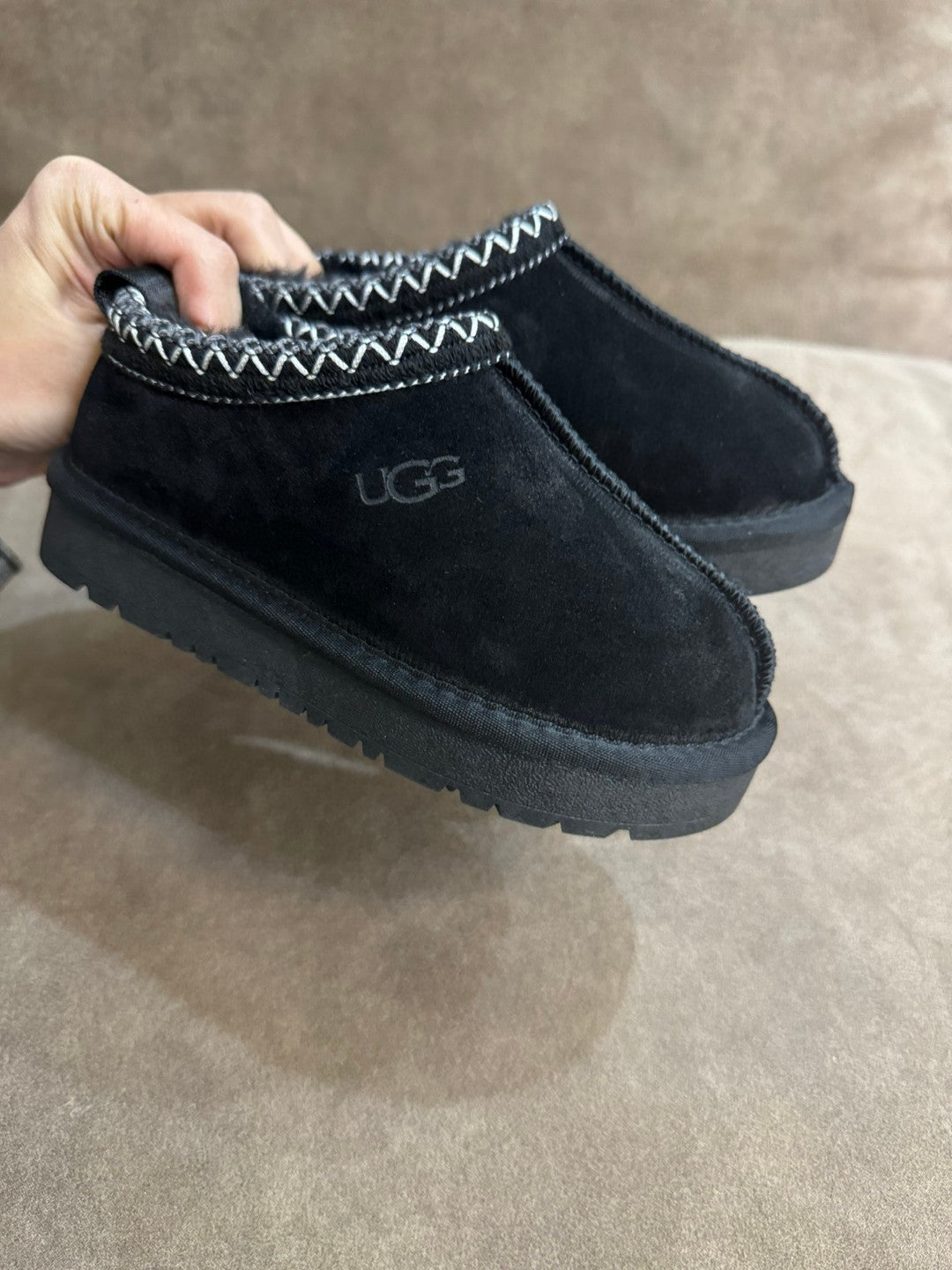 U-GG ethnic style fur short tube snow boots children's shoes