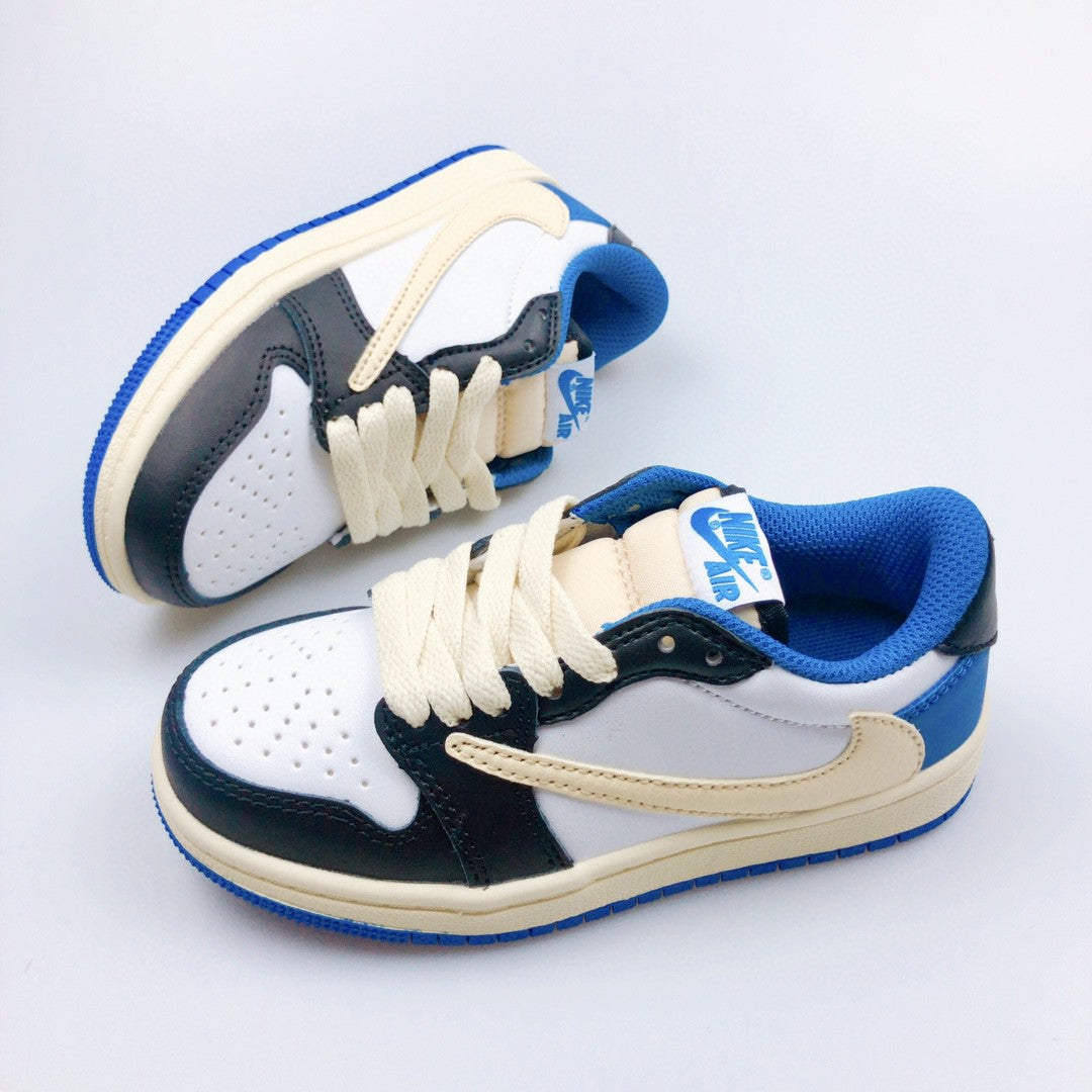 Jordan low-top reverse hook black warrior" white, cream, blue"