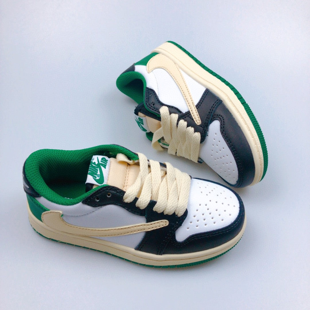 Jordan low-top reverse hook black warrior" white, cream, olive green"