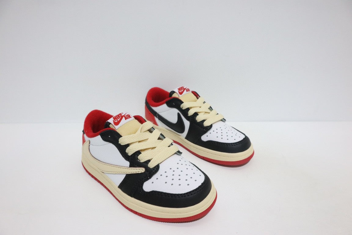 Jordan low-top hook series" white, black, cream ,red'