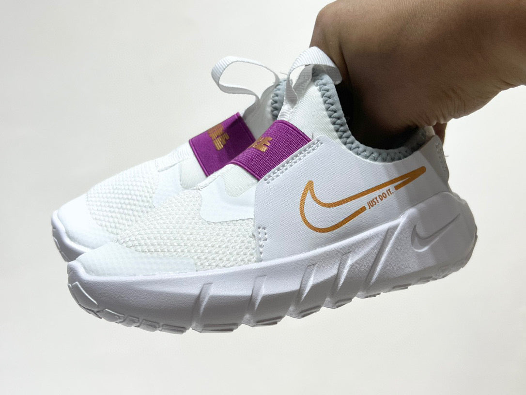 Nike's new barefoot slip" white, purple"