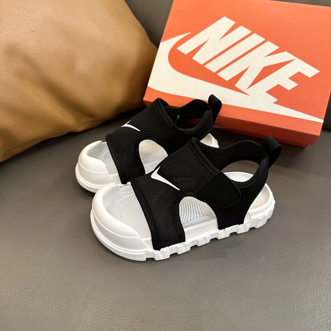 NK cute little closed toe mesh sandals" black"