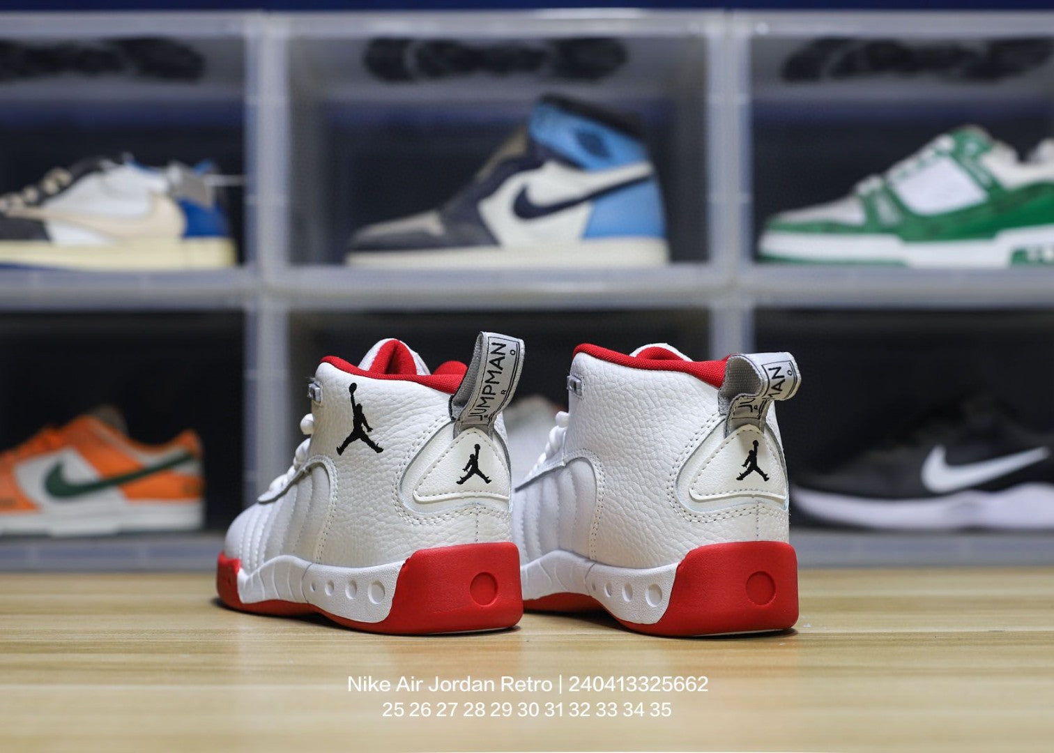 Jordan trendy children's shoes" white, red"
